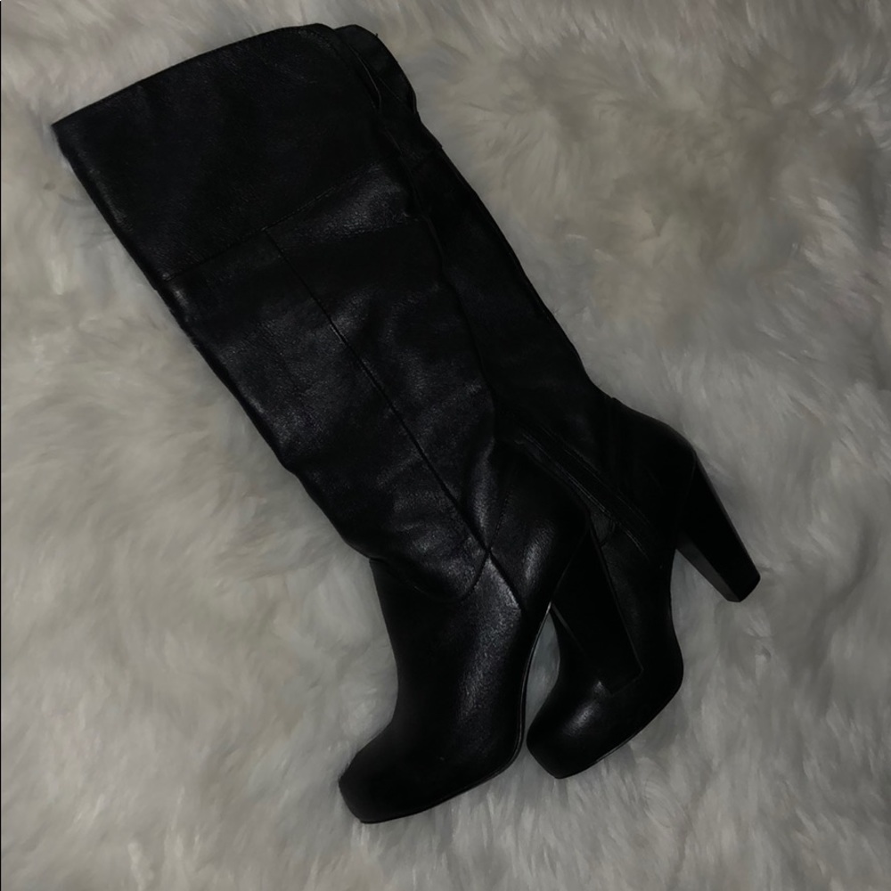 Leather heel boots by Steve Madden